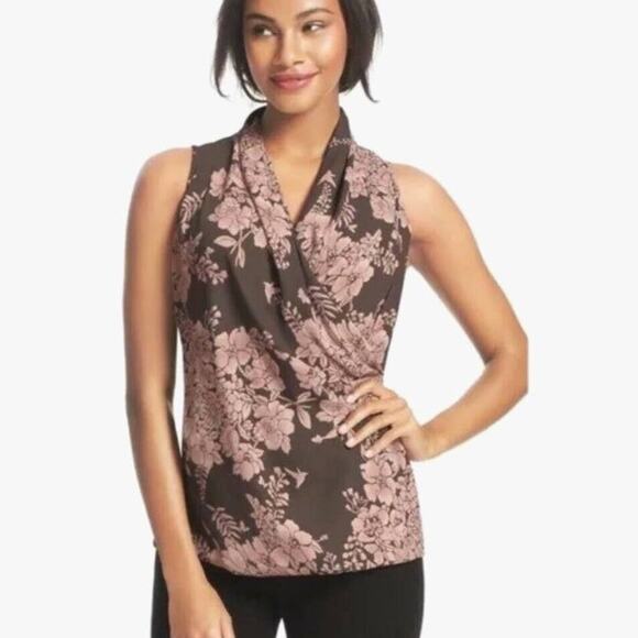 CAbi 594 Rosewater Floral Faux Wrap Top Blouse - Size S - Picture 5 of 5